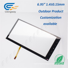 6.95" 4 Wire Resistive Infrared Overlay Touchscreen